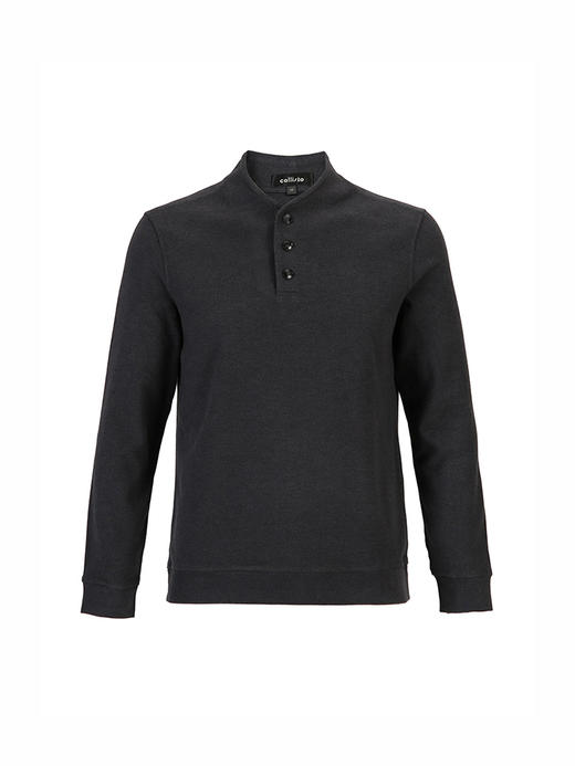 callisto熔岩灰棉弹混纺长袖T恤 FSTSL016C 商品图0