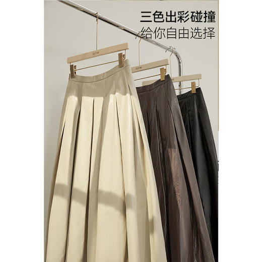 【严选】诗凡黎冬后腰牛筋设计半身裙SEA440711 商品图3