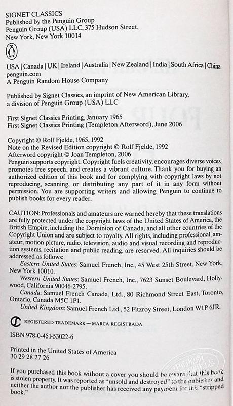 【中商原版】易卜生四大戏剧（卷一） 英文原版 Four Major Plays, Volume I Signet Classics 经典文学 商品图3