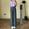 【个性西装裤！显瘦百搭】白色阔腿裤女裤子春秋新款，垂坠感拖地裤女装休闲裤直筒西装裤，静中带动，时尚前卫又不失经典，凉感垂顺，耐磨耐创 商品缩略图7