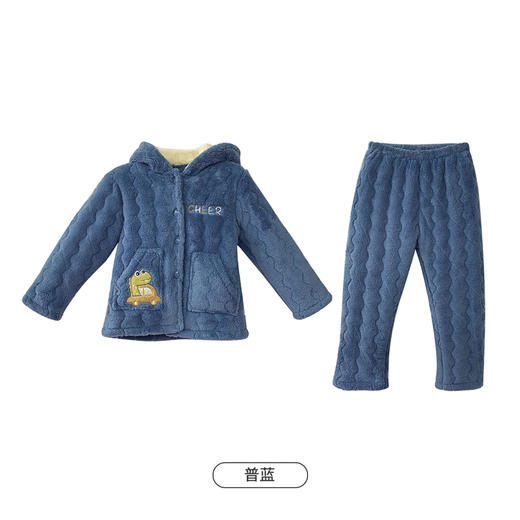 都市丽人眯雅佳长毛绒夹棉童装加厚款长袖长裤类家居服套装JH31B6 商品图0