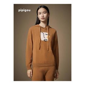 3楼 皮皮狗女式羊绒提花帽子套衫