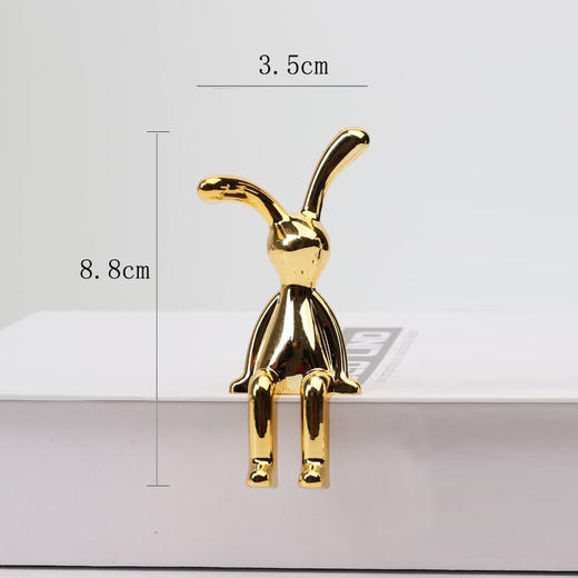 【日用百货】创意网红卡通坐姿长耳兔子摆件 商品图5