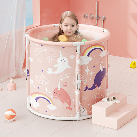 【母婴用品】宝宝泡澡桶婴儿游泳桶家用可折叠新生儿浴桶 商品图0