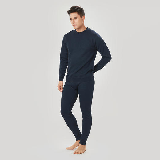 都市丽人都市锋尚超级暖臻暖保暖内衣男负15度以下适穿德绒提花复合绒加厚保暖套装秋衣秋裤FW32C7 商品图2