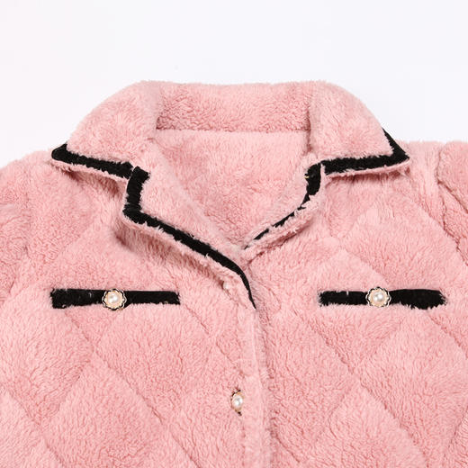 都市丽人舒适外出女士睡衣米粒绒夹棉加加厚款长袖长裤类家居服套装LH31L5 商品图4