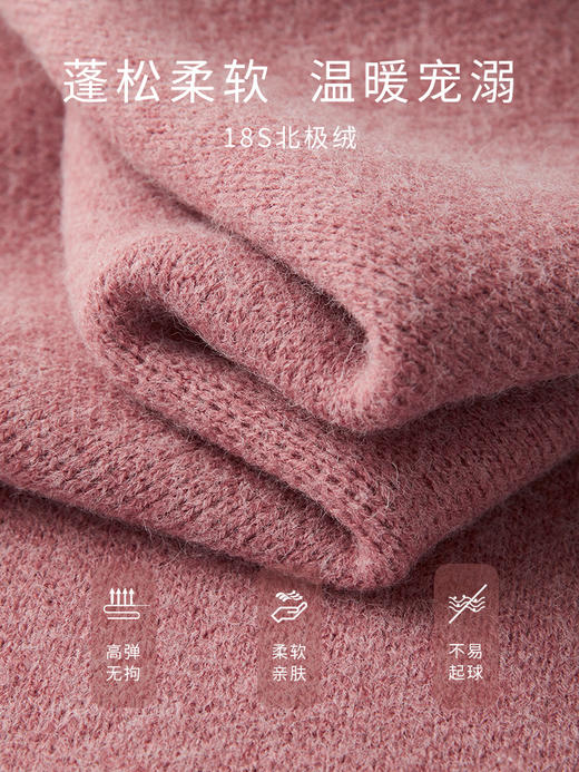 【129选3件，不退换】熙世界粉色花朵软糯毛衣女慵懒风2025秋冬新款超好看套头针织衫 商品图3