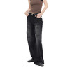 NUTH “模拟破洞”｜蓝色激光印花复古做旧直筒牛仔裤 商品缩略图1