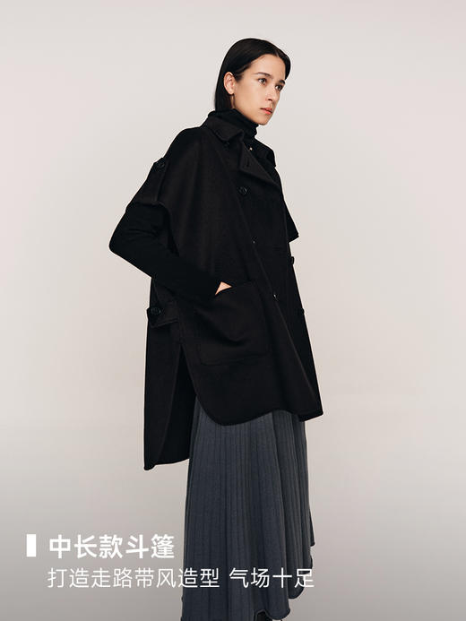 羊绒蝙蝠袖双面呢斗篷FO481823N 商品图4