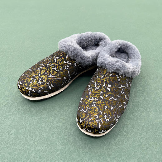 内联升男鞋居家手工千层底织锦毛口拖鞋2100C/2056C 商品图8