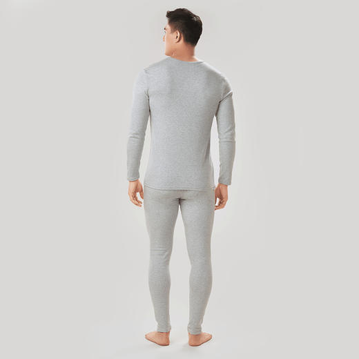 都市丽人都市锋尚舒暖保暖内衣男负5至5度适穿舒绒单面拉烫剪5A抗菌中厚保暖套装秋衣秋裤新年本命年红品FW39A1 商品图3