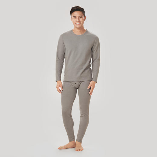 都市丽人都市锋尚舒暖保暖内衣男负5至5度适穿玻尿酸太空绵保暖衣中厚款套装秋衣秋裤FW31C2 商品图1