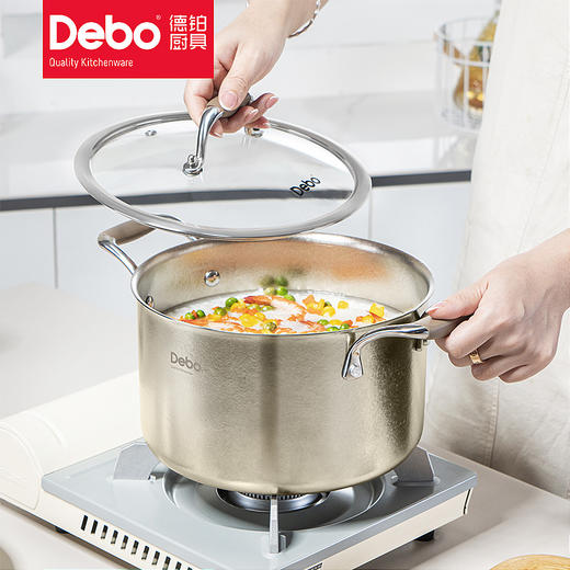 Debo德铂罗麦斯纯钛汤锅不挑炉灶 商品图1