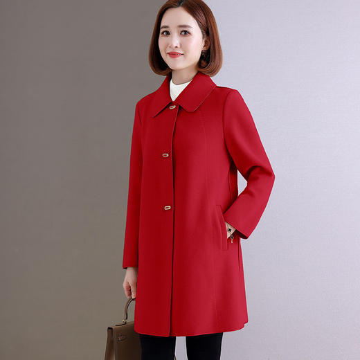 双面羊绒外套，女中长款新款秋冬小个子中老年妈妈羊毛呢子大衣QB-AZ9932 商品图2