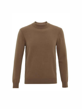 callisto卡其色山羊绒基础款针织毛衣 FSKNW092T