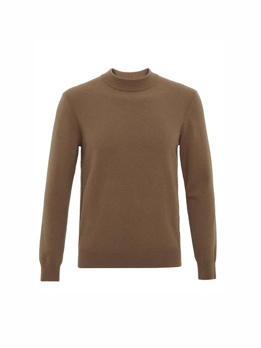 callisto卡其色山羊绒基础款针织毛衣 FSKNW092T 商品图0