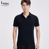 IYOGA翻领男女同款短袖修身V领T恤MT020 商品缩略图0