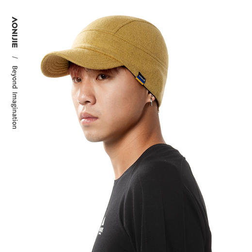 奥尼捷新款羊毛帽护耳防风运动羊毛帽户外跑步骑行护耳保暖运动帽 商品图4