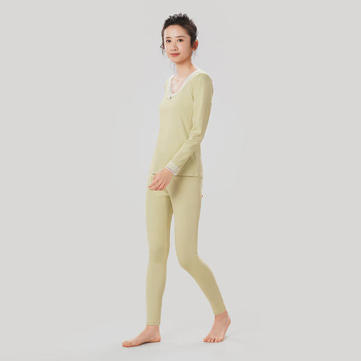 都市丽人舒暖保暖衣女负5至5度适穿无缝面料阳离子罗纹绒保暖衣中厚款套装秋衣秋裤LW31A3 商品图2