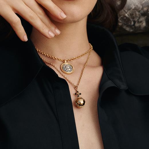 【王悦伊&央视主持人刘芳菲同款】Retro Chic意大利复古首饰 古罗马古币系列  圣球项链 商品图2