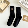 【49.9/五双！柔软刺绣棉袜】全棉袜子女士中筒袜秋冬，纯棉字母堆堆袜学院风潮流长筒袜，展现潮流学院风。寒冷袭来，追求时尚与舒适并存 商品缩略图4