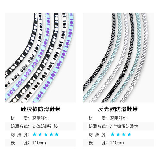 李质造足球鞋带运动防滑硅胶运动休闲鞋带男鞋带情侣款OFK05043 商品图3