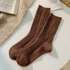 【29.9/抢三双！时尚百搭】菱格羊毛袜秋冬咖色系百搭纯色女袜，中筒袜子女保暖舒适冬季堆堆袜，温暖呵护 时尚和温暖的完美结合 商品缩略图9