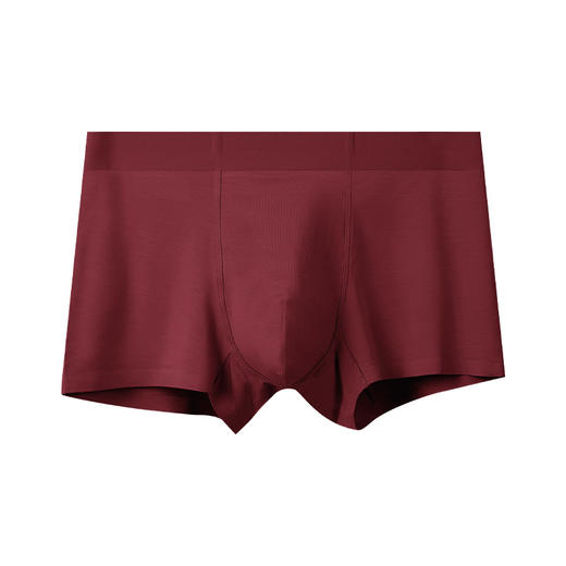 红色本命年男士内裤莫代尔中腰结婚四角裤桑蚕丝内档无痕平角裤 商品图10