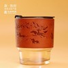 敦煌研究院【壁画皮套吸管杯】 大容量玻璃杯家用办公带盖咖啡杯 商品缩略图3