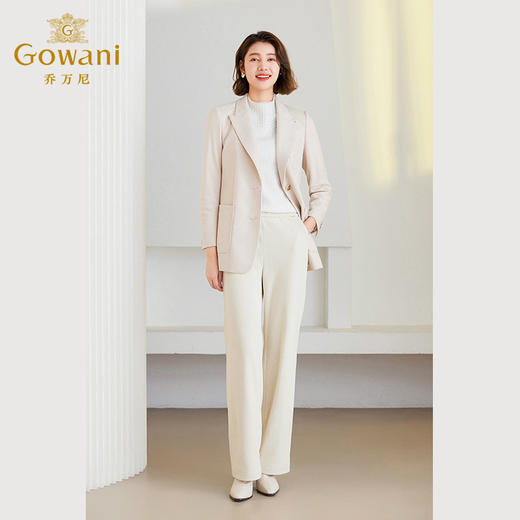 乔万尼冬季新品大衣女高级感西装绵羊毛呢子大衣ET4B911 商品图2