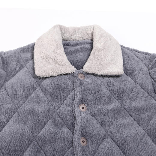 都市丽人都市锋尚生活家居男士睡衣法兰绒夹棉加厚款长袖长裤类家居服套装FH30C6 商品图5