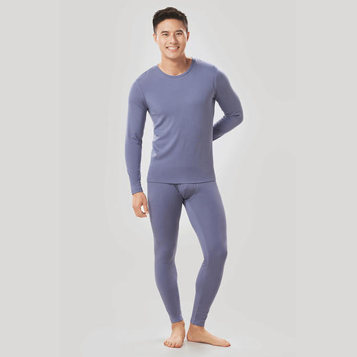 都市丽人都市锋尚舒暖保暖衣负5至5度适穿热卡丝单面磨毛男士发热纤维保暖衣中厚款套装新年本命年红品FW31B3 商品图6