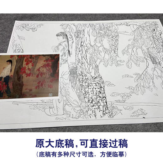 【大彩图】何家英工笔画白描底稿《十九秋》临摹勾线人物线稿ZV17 商品图1