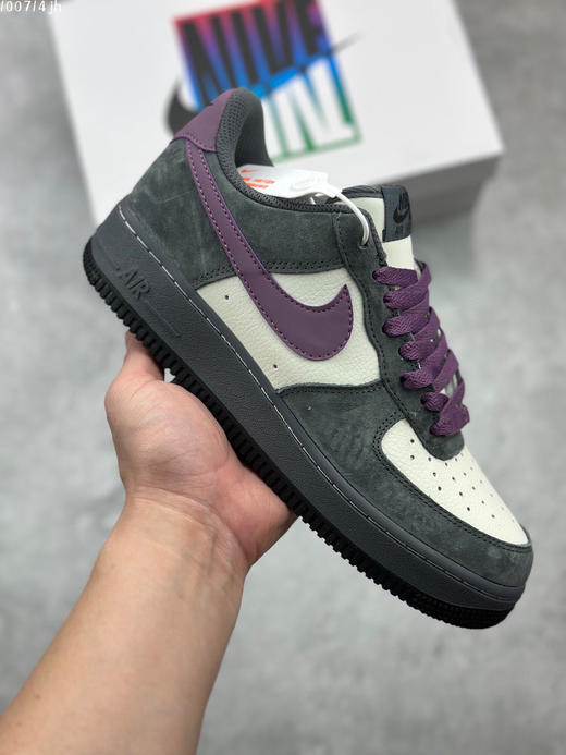 秋冬特惠💰430 公司级 Nike Air Force 1 Low ’07 “Grey purple ”“灰紫雾”空军一号低帮休闲板鞋 商品图0