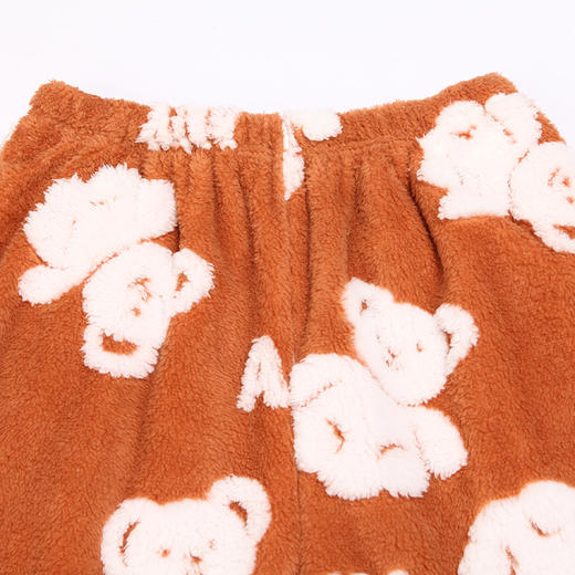 都市丽人生活家居女士睡衣双面阳离子提花法兰绒厚款长袖长裤类家居服套装LH32J6 商品图8