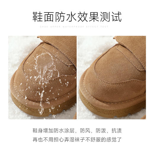 ZHR雪地靴女款加厚魔术贴棉鞋女冬加绒厚底女鞋面包鞋保暖鞋 商品图8