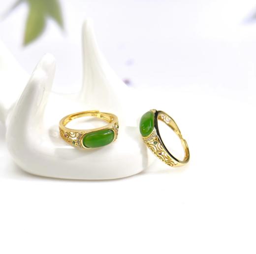 碧玉戒指-马鞍戒面 商品图0