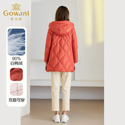 乔万尼冬季新款羽绒服双面穿中长款ET4T989 商品图4