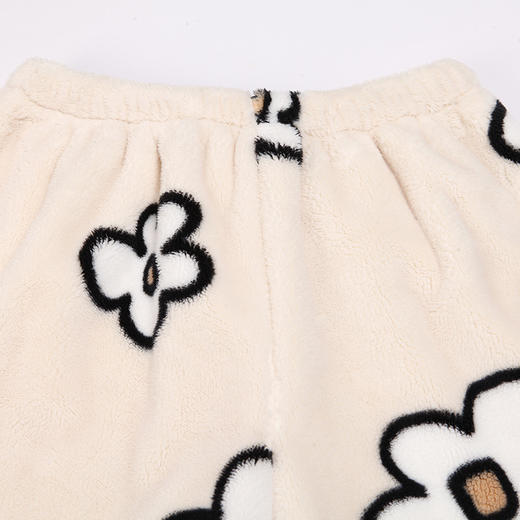 都市丽人生活家居女士睡衣双面贵妃绒印花法兰绒厚款长袖长裤类家居服套装LH31L1 商品图6