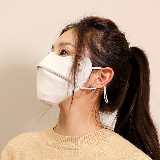 「9.9元包邮！数色可选」秋冬季保暖口罩3d立体防风防尘面罩保暖女颜值护眼角面罩配饰 商品图2