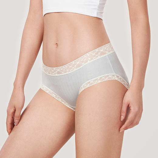 都市丽人基础系列人棉提花木代尔系列高腰平角女士内裤新年本命年红品LK35K8 商品图1