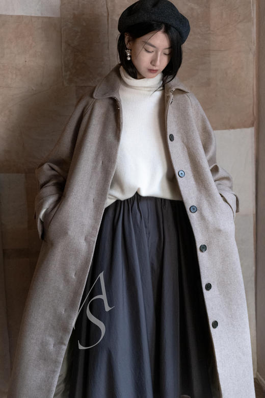 Mark Kenly Domino Tan 象牙白KRYSTAL高领羊绒衫 商品图3