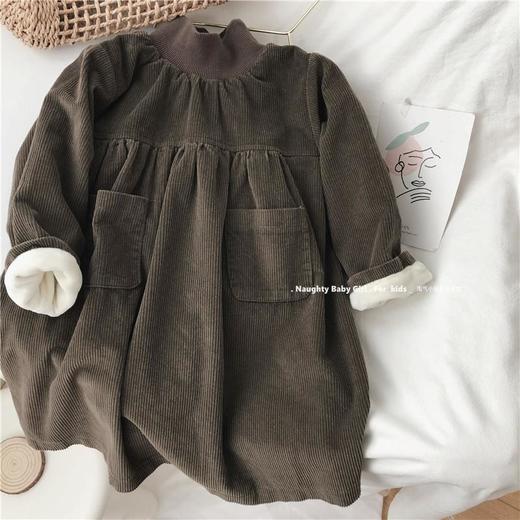 【洋气连衣裙！点亮萌宝时尚】秋冬新款女童洋气连衣裙，加绒加厚高领女宝宝娃娃裙长袖，童颜娃娃裙，温暖满满。高领设计，抵御寒风，窝心呵护。勾勒童真，宛如仙女lm 商品图4