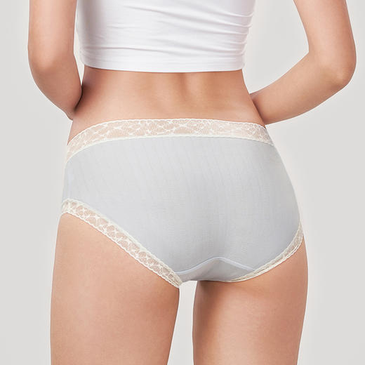 都市丽人基础系列人棉提花木代尔系列高腰平角女士内裤新年本命年红品LK35K8 商品图2