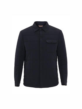 callisto藏青绵羊毛翻领夹克 FSFEP018T