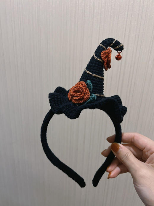 万圣节南瓜发箍编织diy材料包送女友礼物手工毛线钩针头饰发卡 商品图2