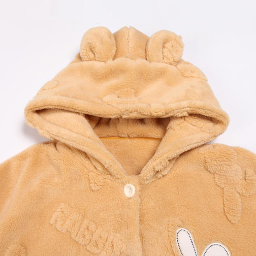 都市丽人生活家居女士睡衣长毛绒提花法兰绒厚款长袖长裤类家居服套装LH31H9 商品图4