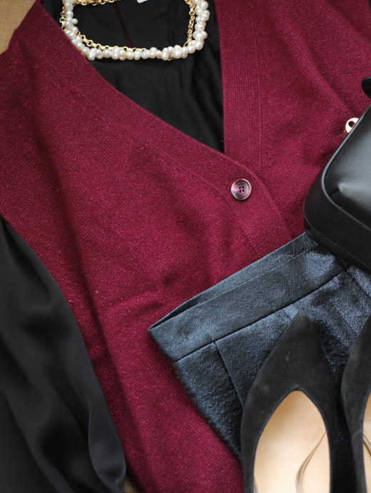 Maison Covet  纯山羊绒金银丝马甲 商品图3