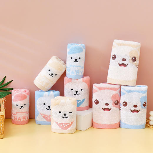 【39.9/任选3件！吸水性好】婴儿毛巾全棉吸水卡通，儿童宝宝礼品童巾，卡通刺绣小毛巾，柔软又透气，不易掉绒起毛 商品图2
