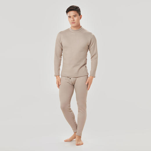 都市丽人都市锋尚超级暖臻暖保暖内衣男负15度以下适穿导电丝-牛奶暖暖衣加厚套装秋衣秋裤FW32A7 商品图2